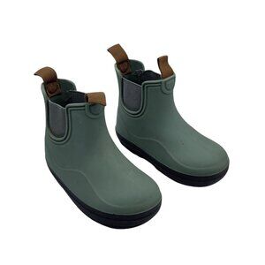 Zara Rubber Rain Ankle Boots Size 22‎ Green 2 Year Old Toddler Slip On